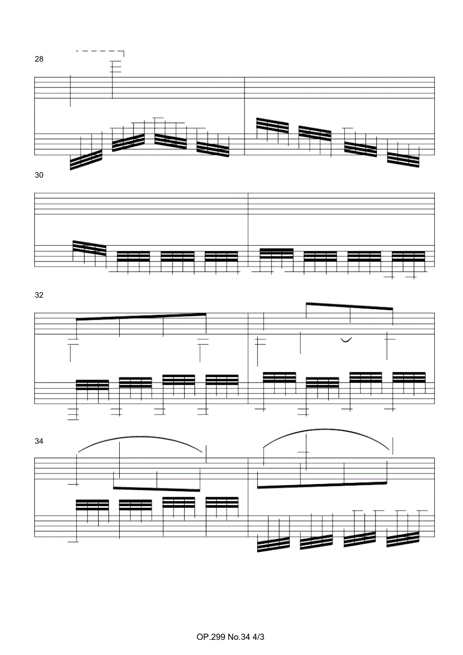 C.CzernyOp.299.34_固定调原版简五谱简五线谱钢琴谱_第4页