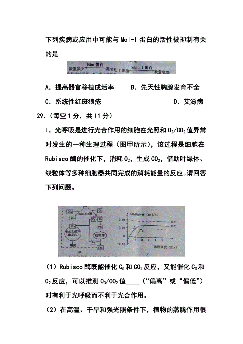 江西省赣州市高三3月摸底考试生物试题及答案_第4页