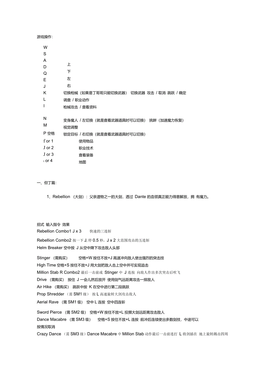 鬼泣3出招表+全攻略_第1页