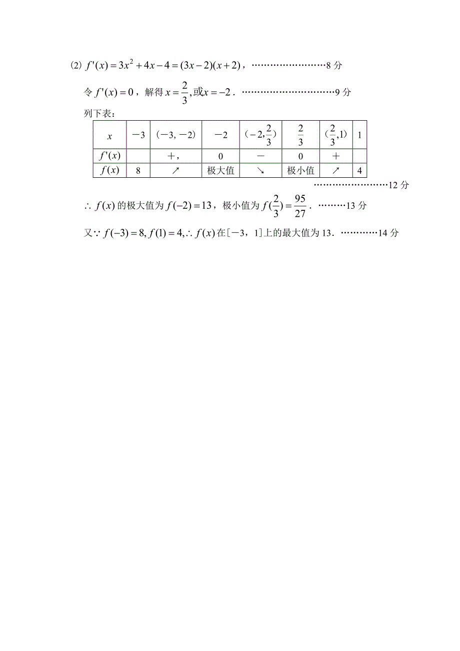 山东省兖州一中12—13上学期高三数学文科期中考试试卷参考答案_第4页