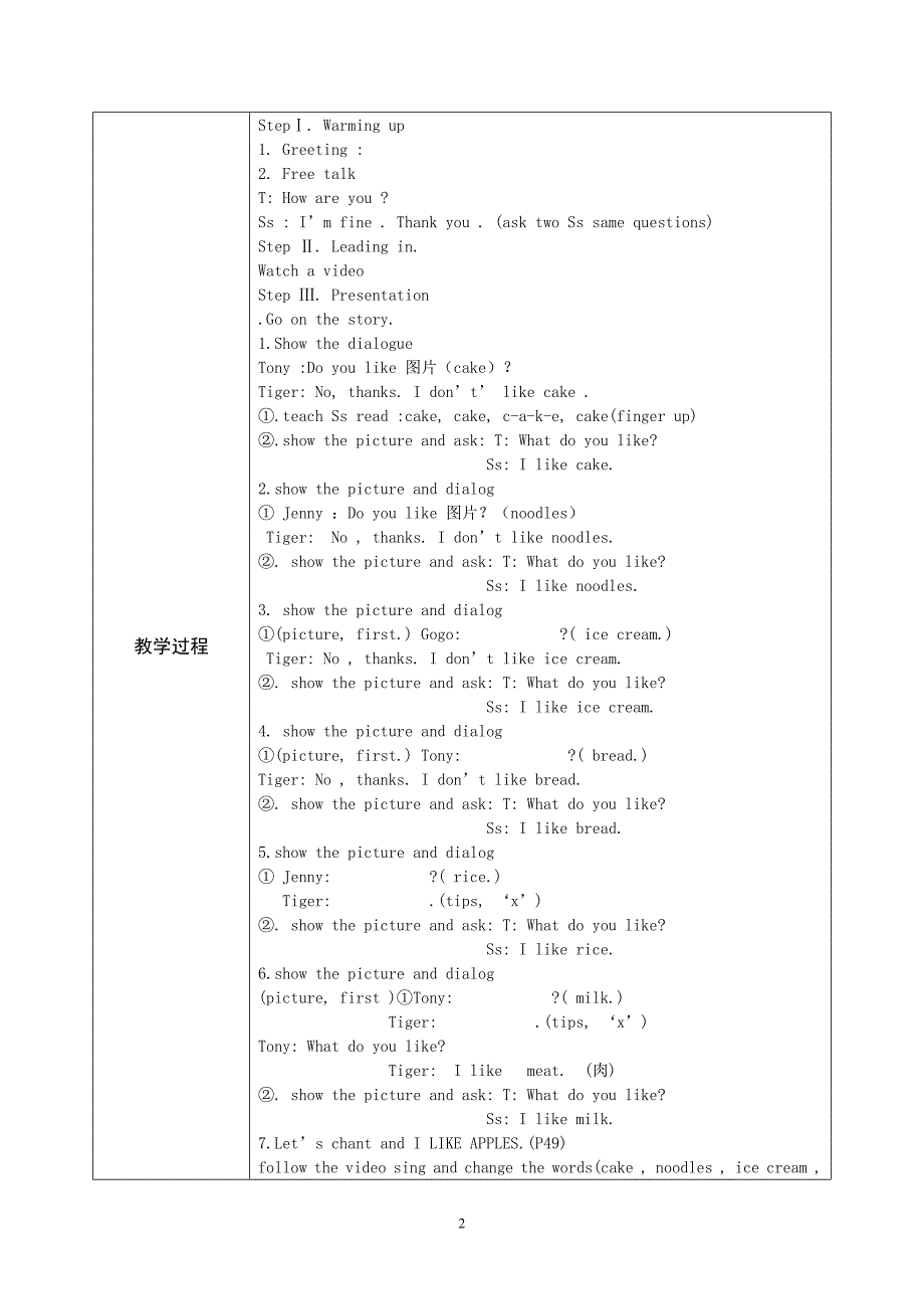 Unit+7+food+and+drink+plan++教学设计.doc_第2页