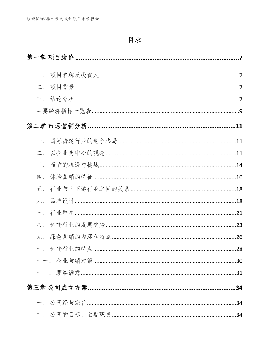 梧州齿轮设计项目申请报告_第1页