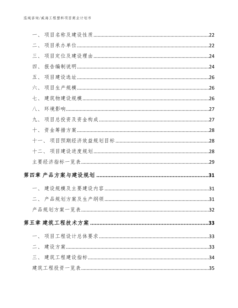 威海工程塑料项目商业计划书（模板范文）_第4页