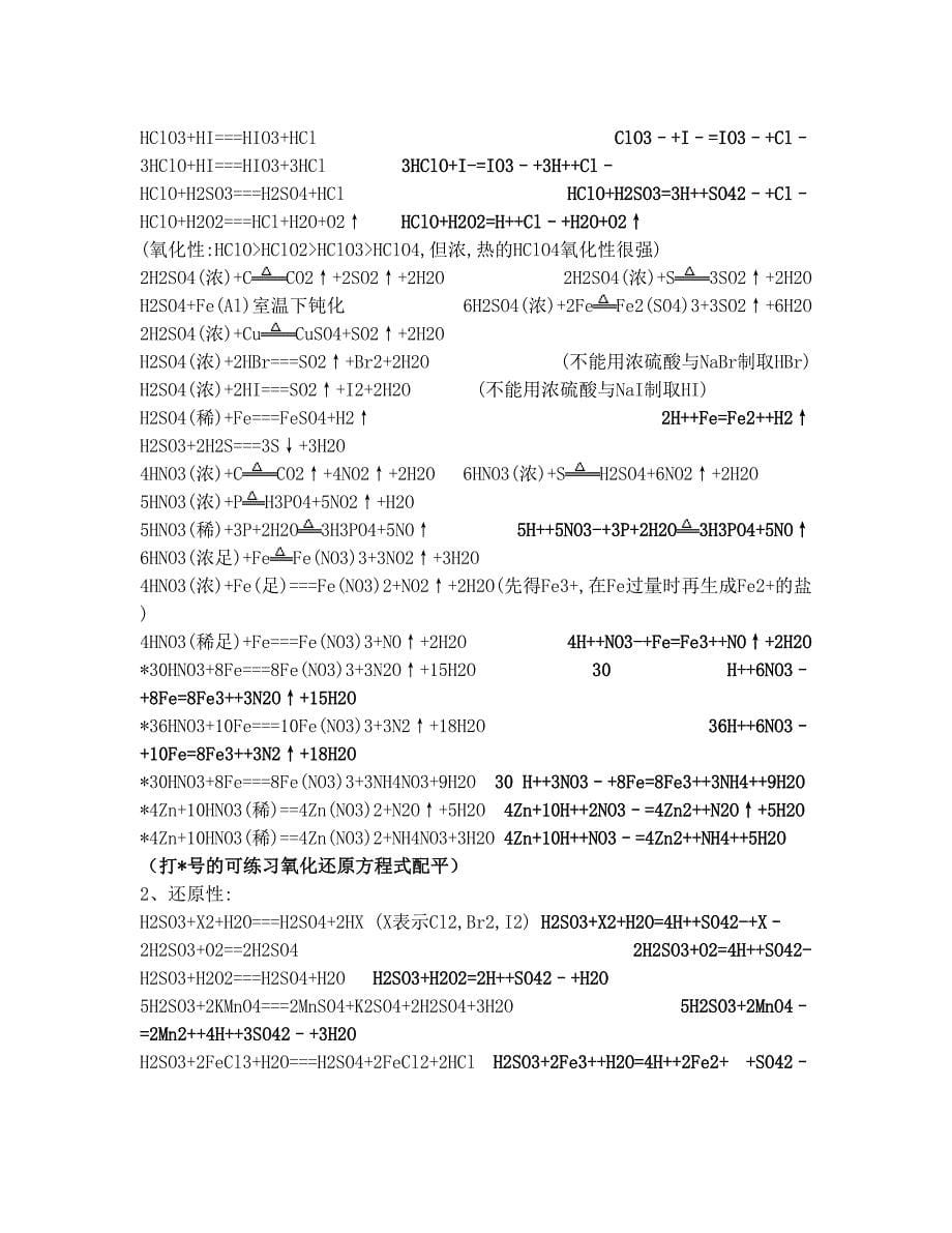 最新高中化学方程式(二)优秀名师资料_第5页