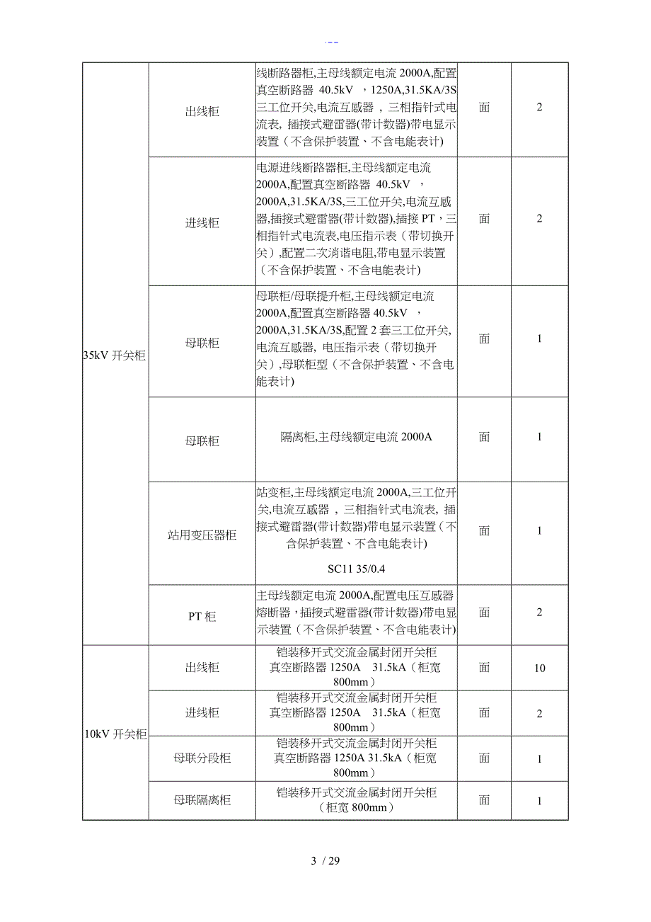 35kV、10kv开关柜技术规范方案书~3_第3页