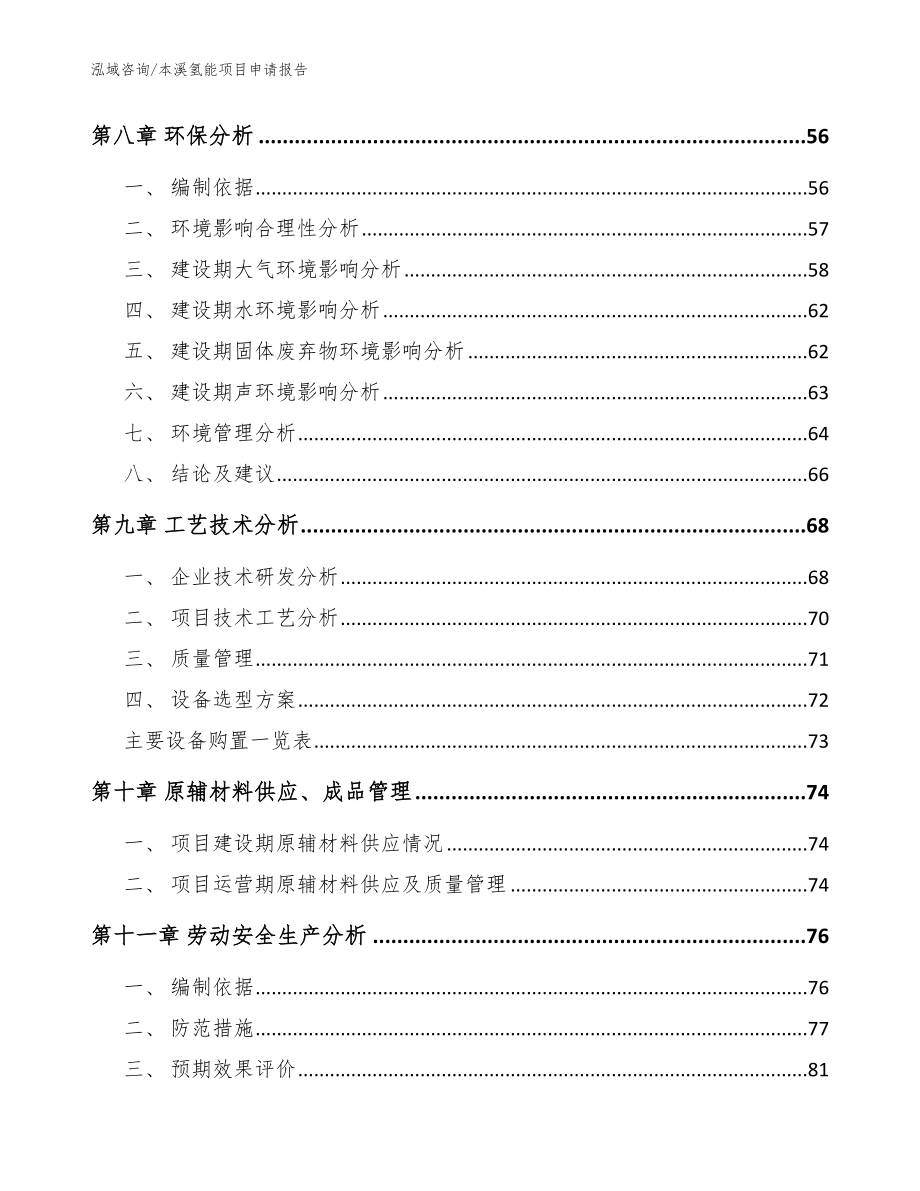 本溪氢能项目申请报告（模板范本）_第3页