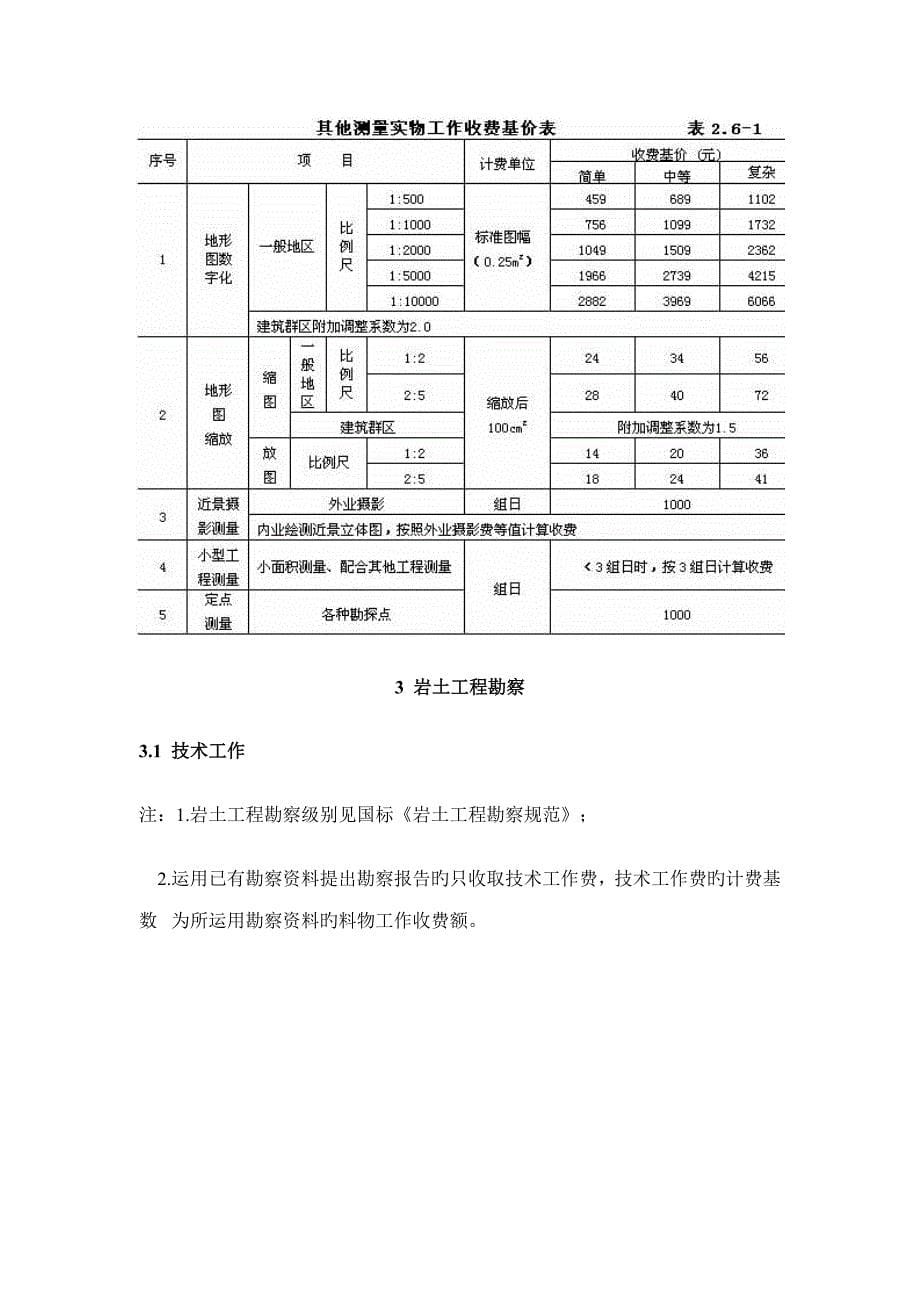 关键工程勘察设计收费重点标准_第5页