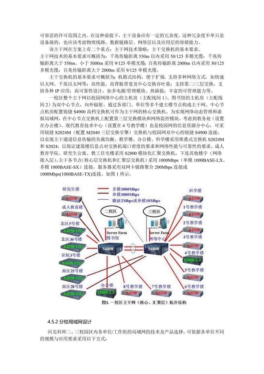 网络系统集成课程作业校园网网络系统集成方案1_第5页