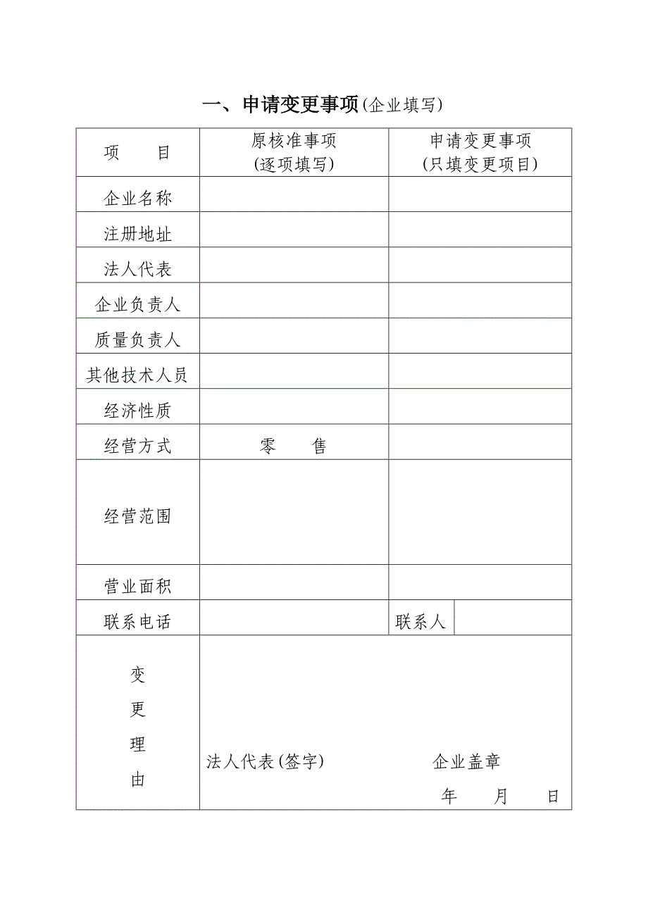 药品零售企业(单体)申请变更项目审批表.doc_第3页