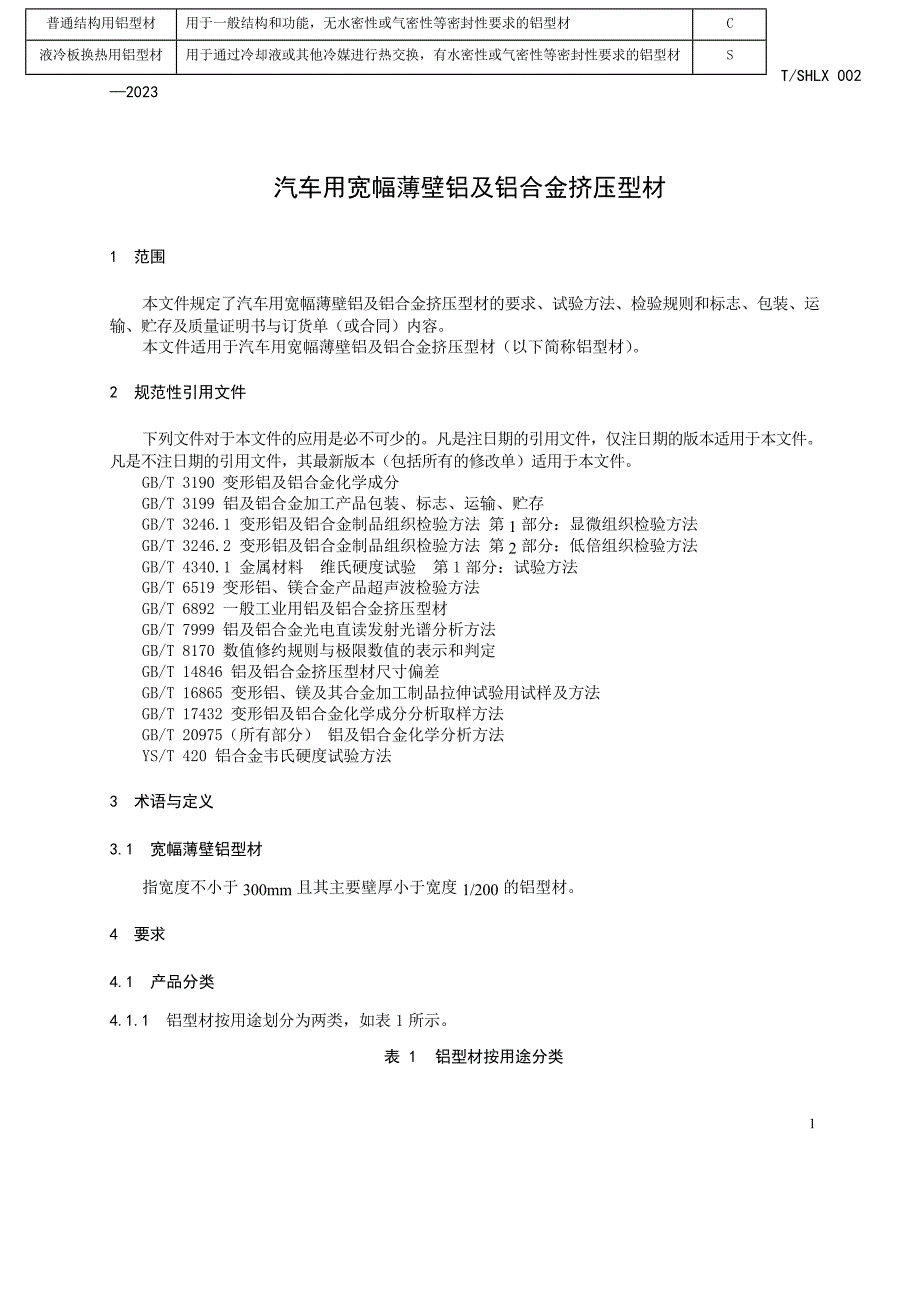 T_SHLX 002-2023 汽车用宽幅薄壁铝及铝合金挤压型材.docx_第3页