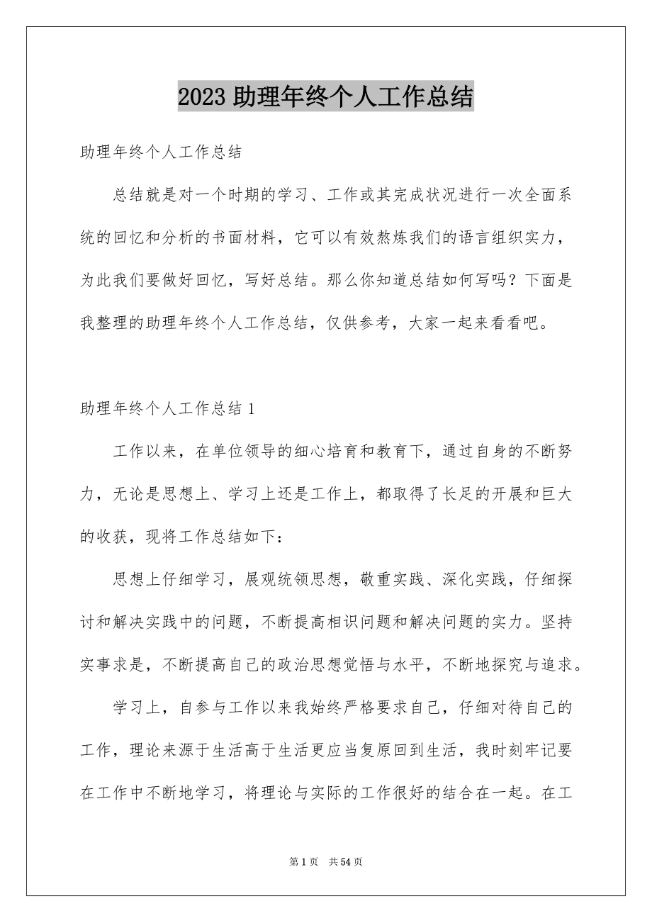 2023年助理年终个人工作总结1.docx_第1页