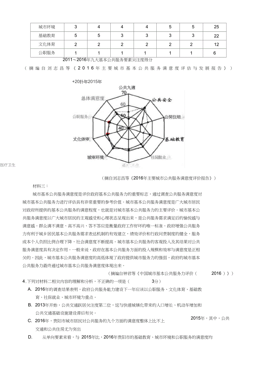 2019年贵州省高中三年级适应性考试语文试题(详细讲解)_第3页