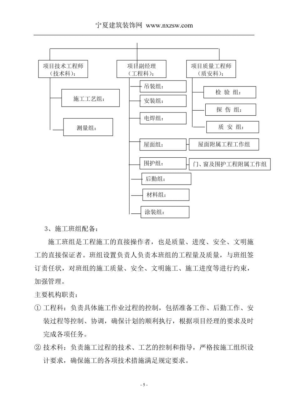 钢结构及彩钢板施工组织设计_第5页