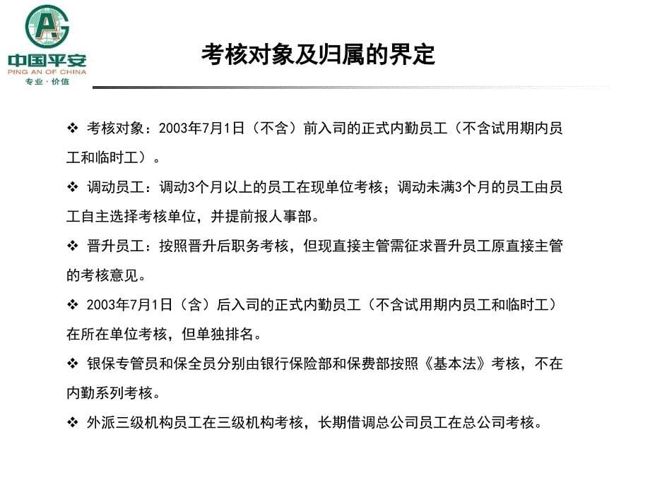 （精品）中国平安广州分公司2003年年终考核方案_第5页