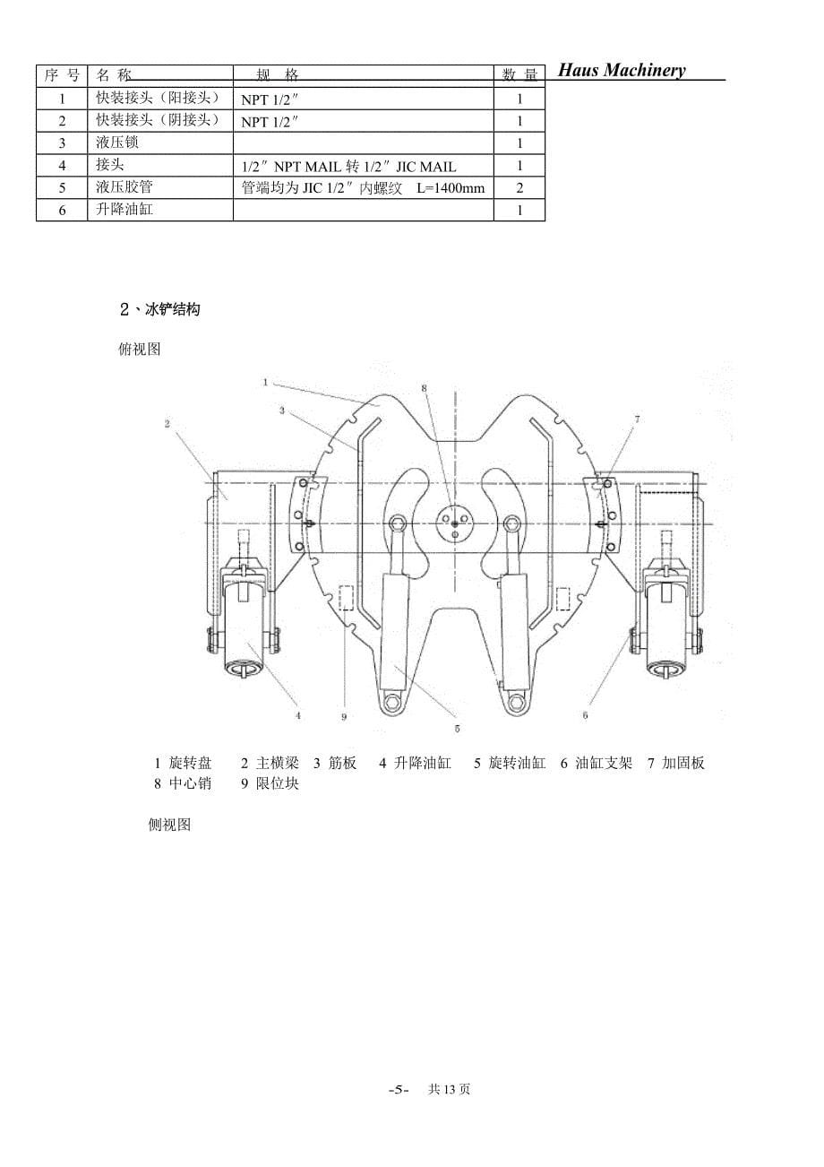 (完整版)除雪车用户使用手册(DOC 13页)_第5页