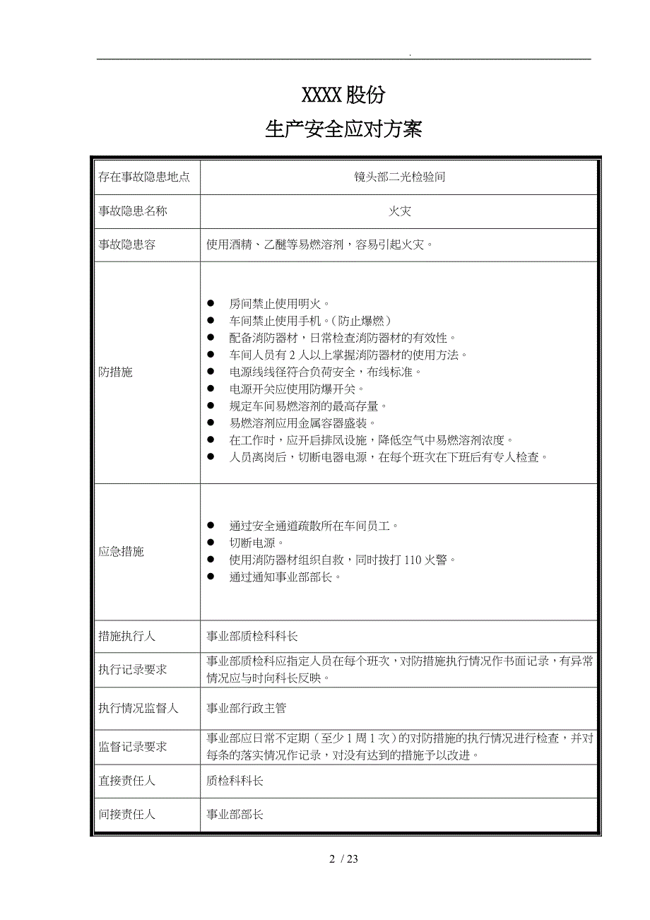 生產安全應急計劃書_第2页