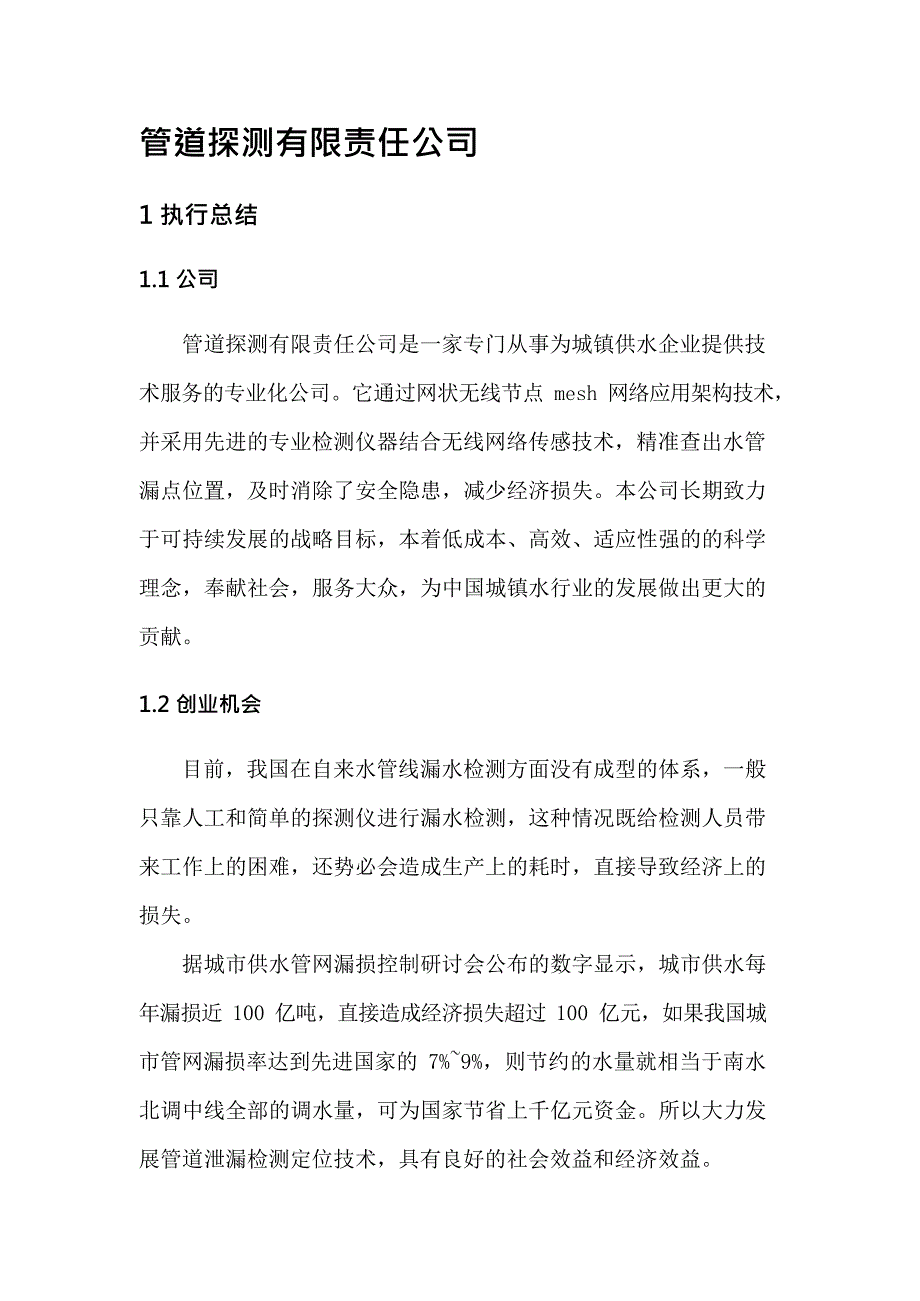 管道探测有限责任公司创业项目计划书_第4页