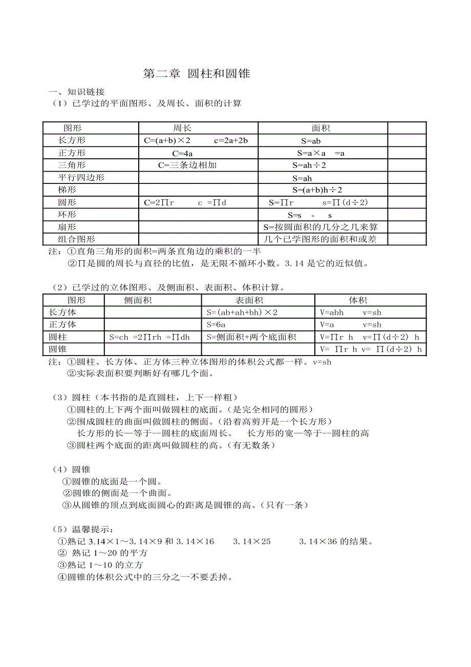 苏教版小学六年级数学下册1-4知识点_第3页