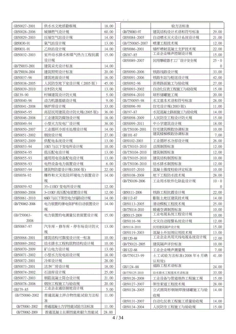 国家标准行业标准图集工程手册与标准汇编清单_第4页