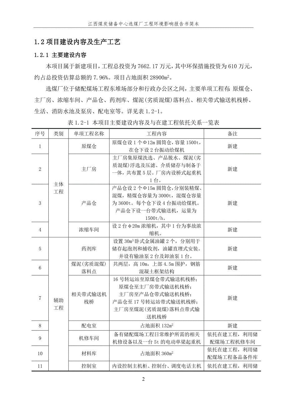 煤炭储备中心选煤厂工程立项环境评估报告书.doc_第4页