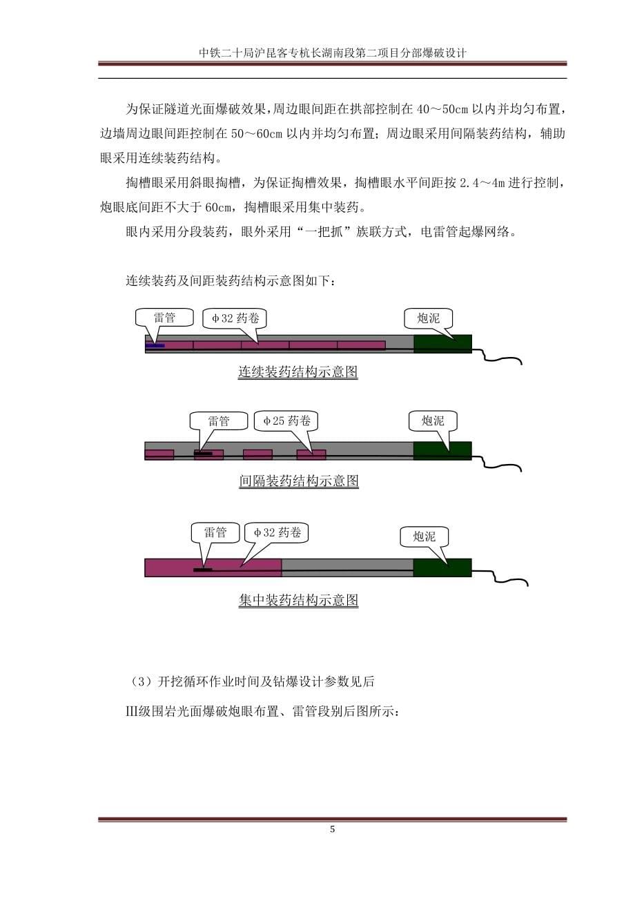 高铁隧道级围岩台阶法开挖钻爆设计方案_第5页