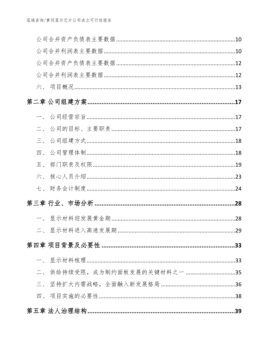 黄冈显示芯片公司成立可行性报告（模板）_第4页