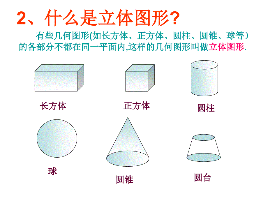 立体图形和平面图形第二课时精品教育_第3页