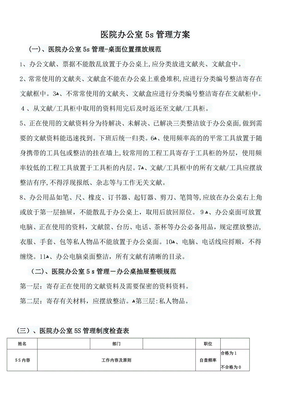 医院办公室五S管理_第1页