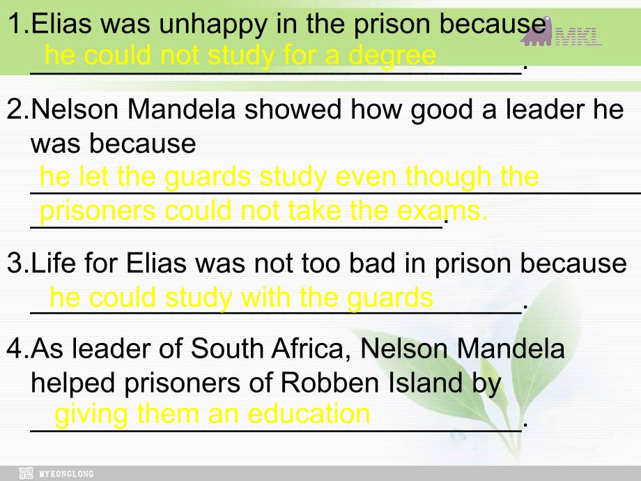 高一英语优质课件：Unit5 Nelson Mandela-a modern hero- Extensive reading（新人教版必修1）_第4页