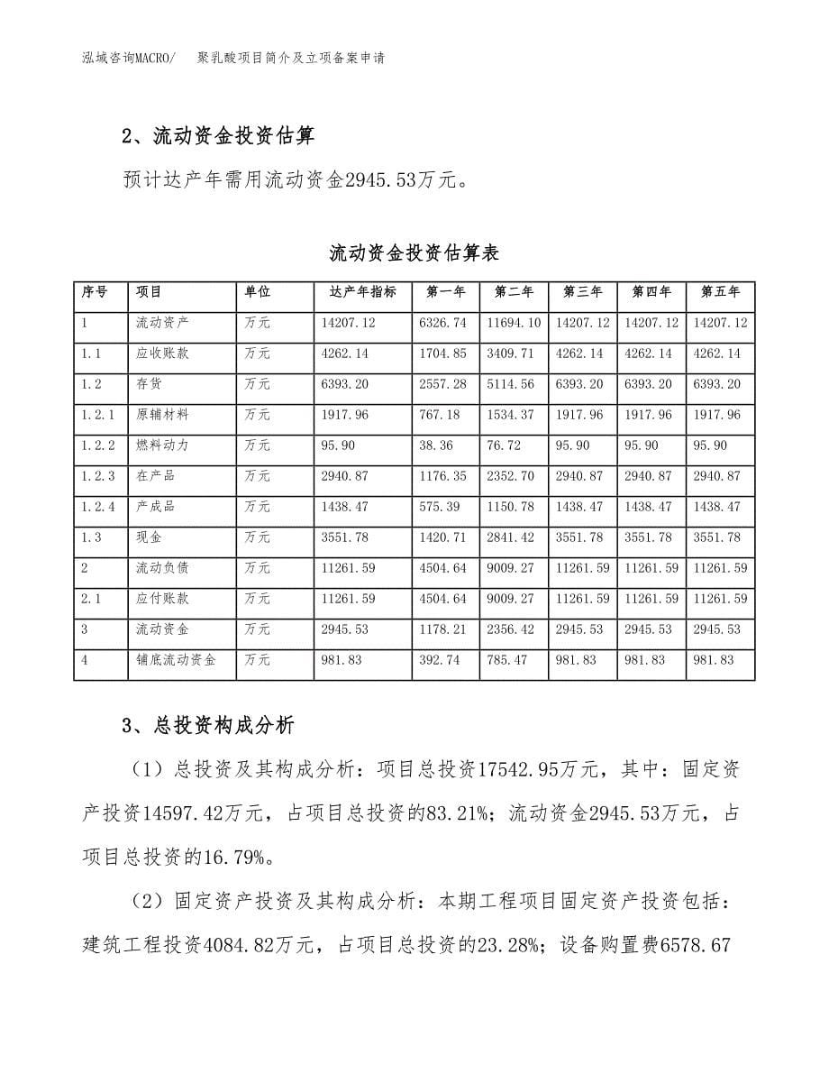 聚乳酸项目简介及立项备案申请.docx_第5页