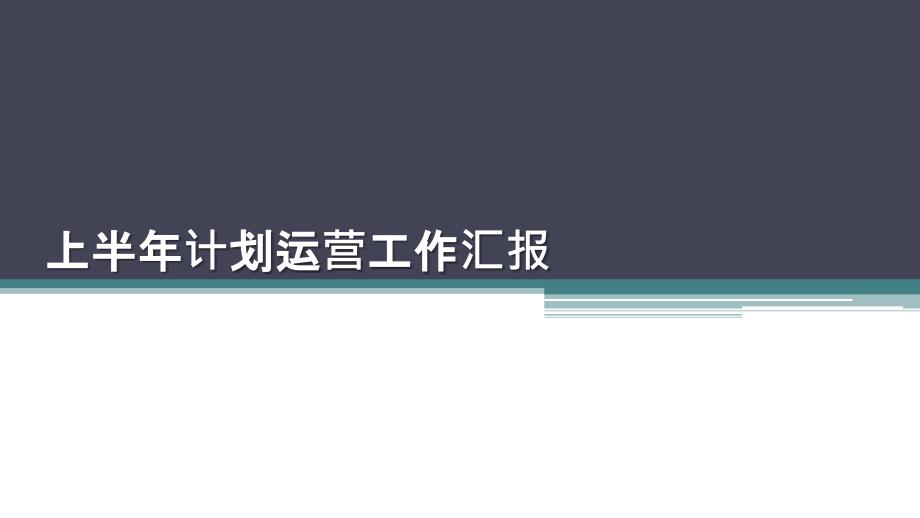 计划管理工作半年汇报_第1页