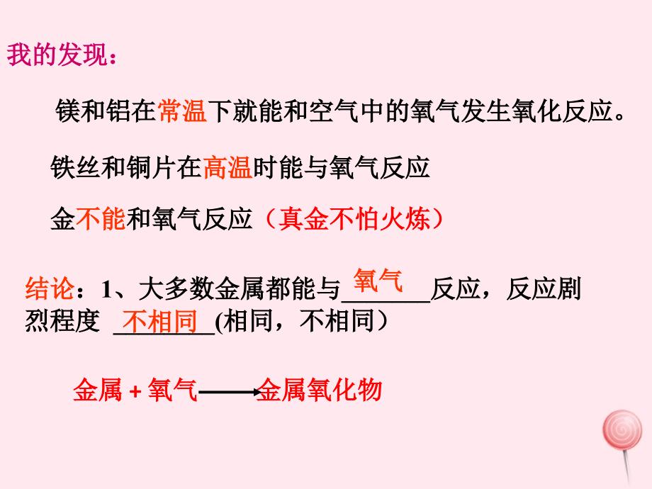 九年级化学下册-第八单元金属和金属材料课题2金属的化学性质第1课时课件2_第3页