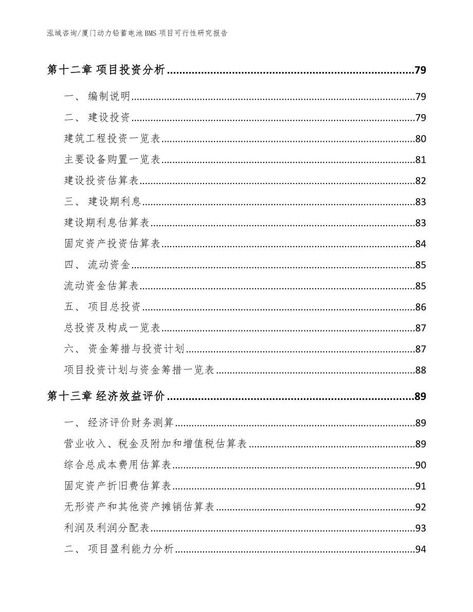 厦门动力铅蓄电池BMS项目可行性研究报告_模板_第5页