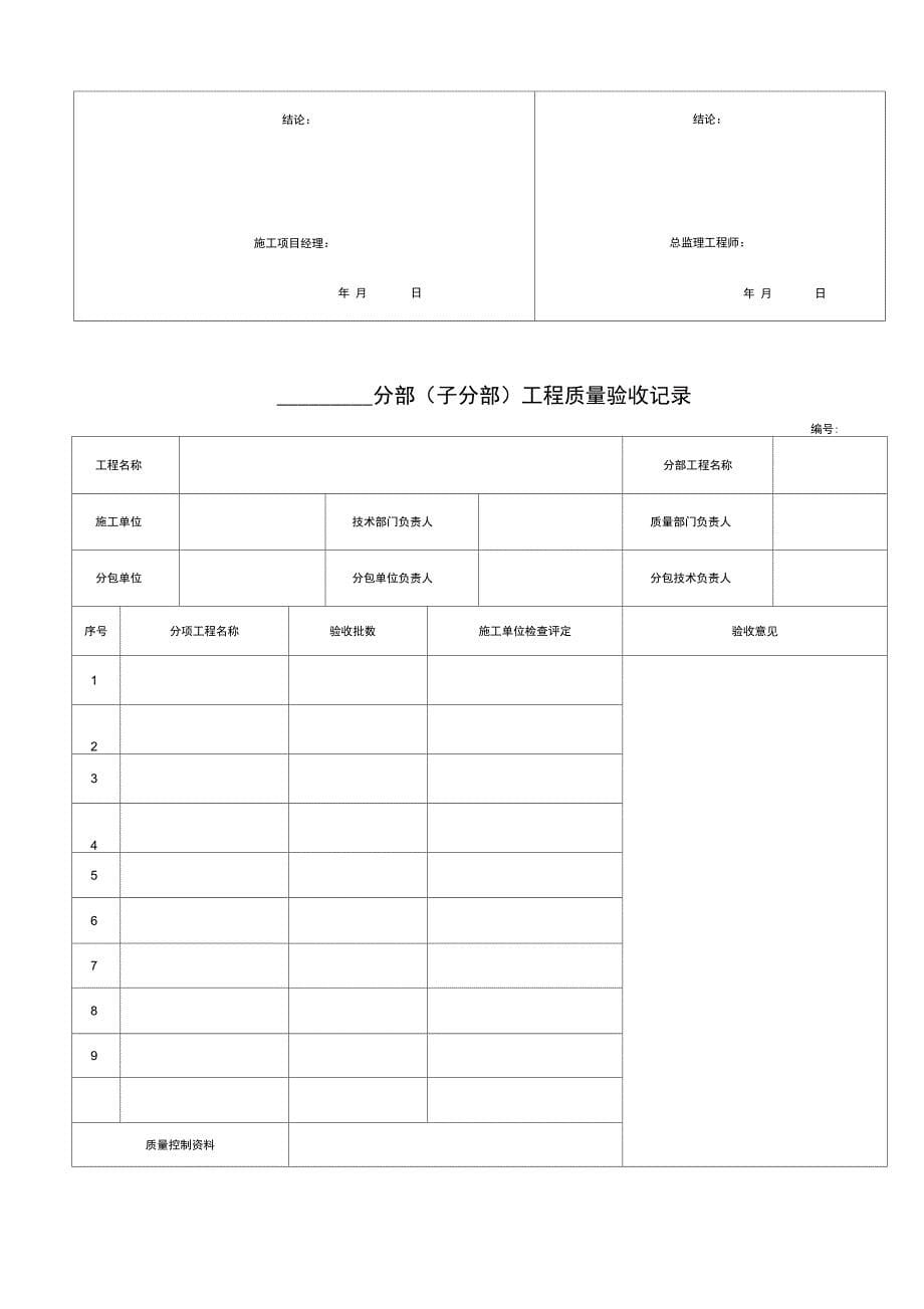 市政给排水管道工程全部检验批质量验收记录表汇编_第5页