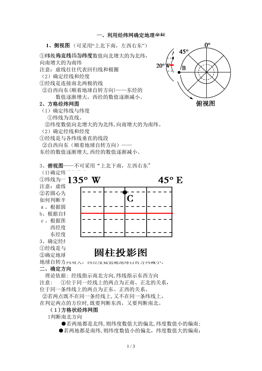 经纬网应用知识点_第1页