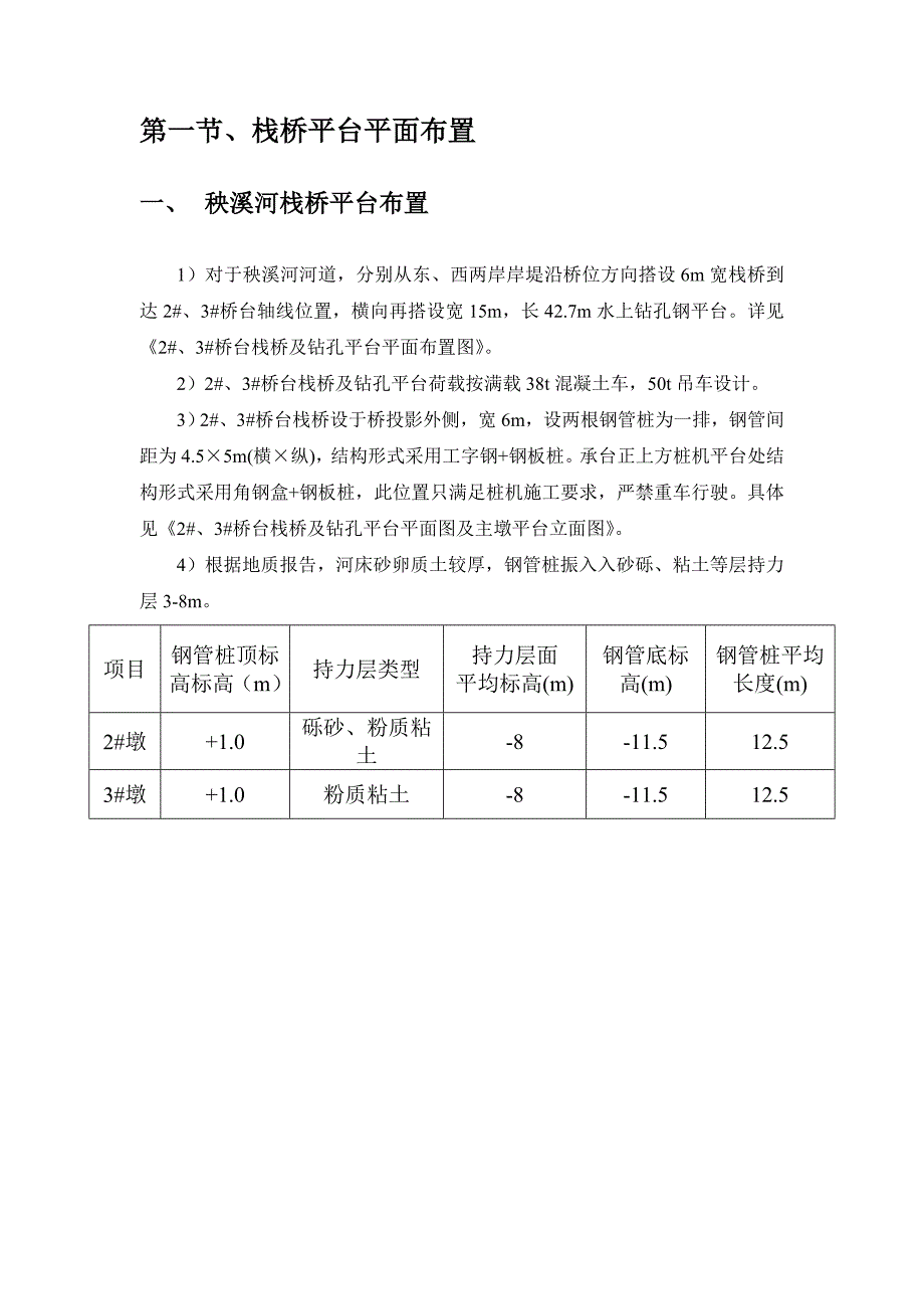 钢栈桥及钻孔桩施工平台专项方案_第4页