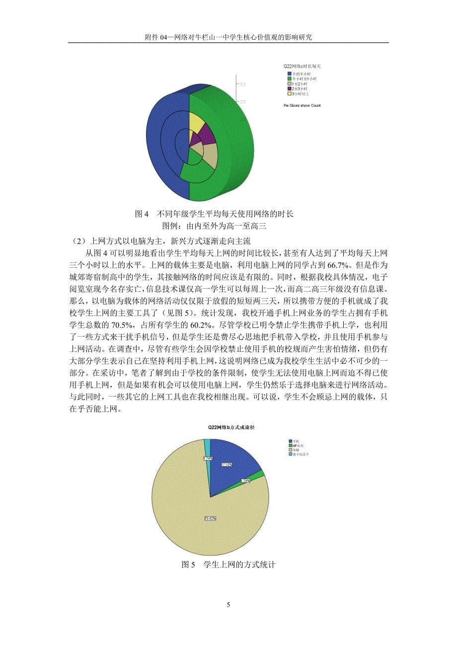 附件04-网络对牛栏山一中学生核心价值观的影响研究01.doc_第5页