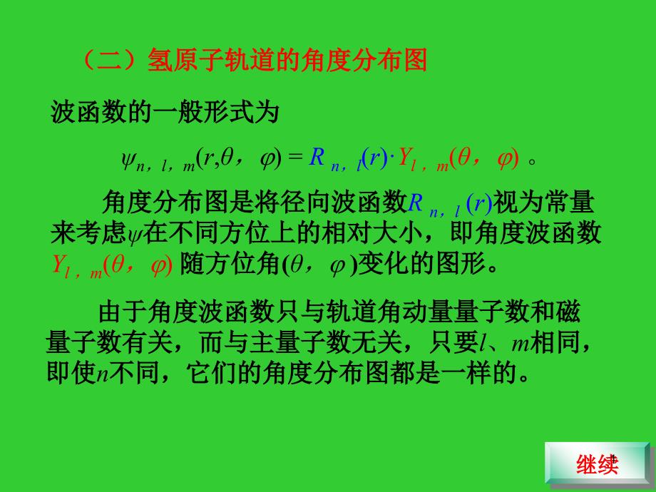 氢原子轨道的角度分布图PPT优秀课件_第1页