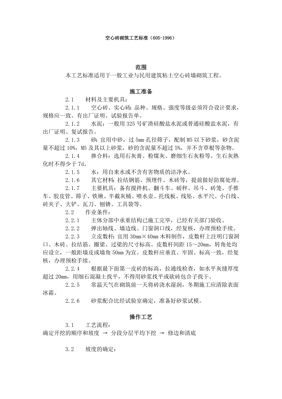 空心砖砌筑工艺标准（6051996）典尚设计_第1页