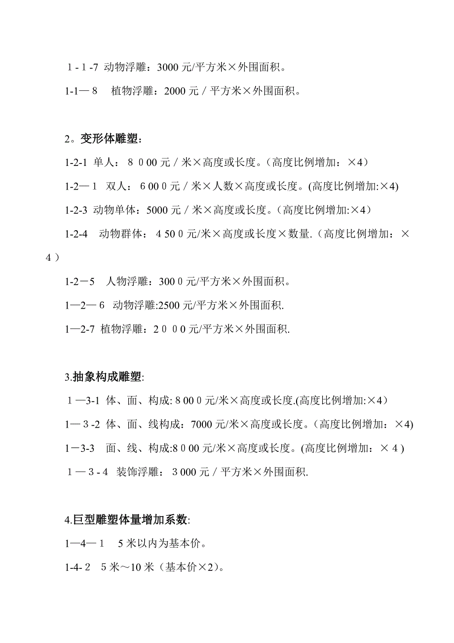 城市雕塑工程预算暂行定额【实用文档】doc_第3页