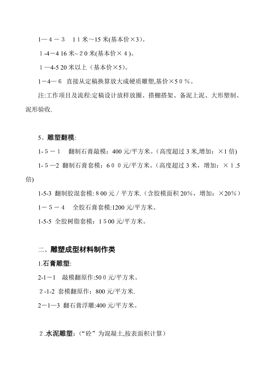 城市雕塑工程预算暂行定额【实用文档】doc_第4页