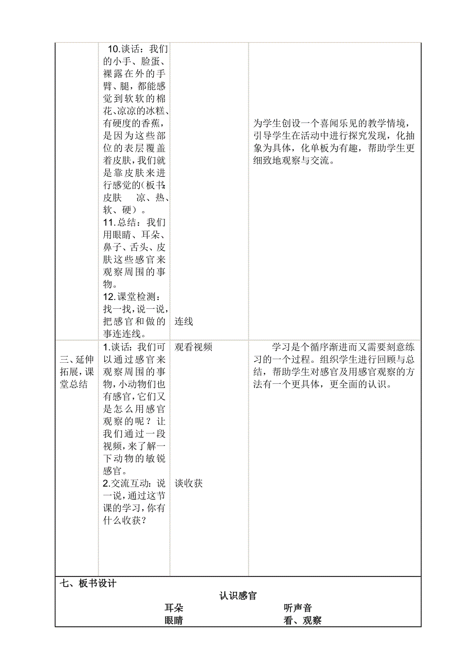 小学科学《认识感官》教学设计模板.doc_第4页