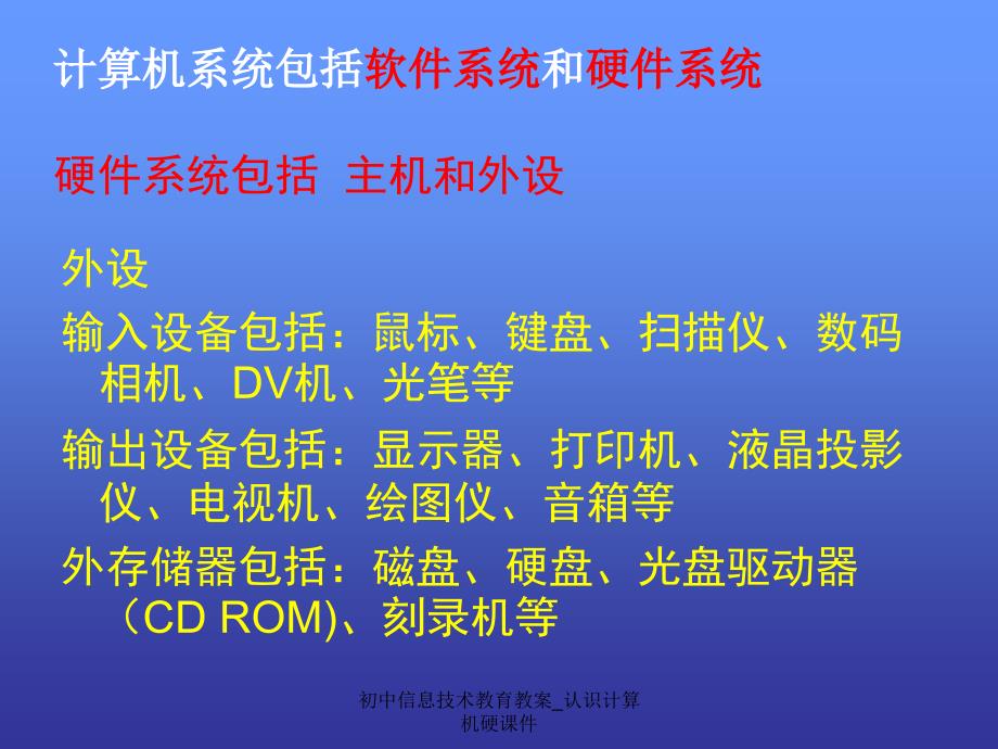 初中信息技术教育教案_认识计算机硬课件_第4页