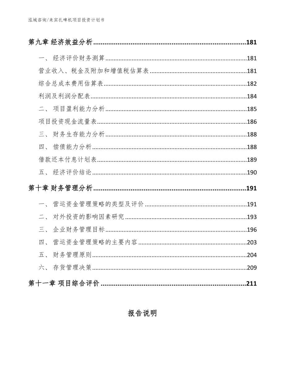 来宾扎啤机项目投资计划书【模板范文】_第5页