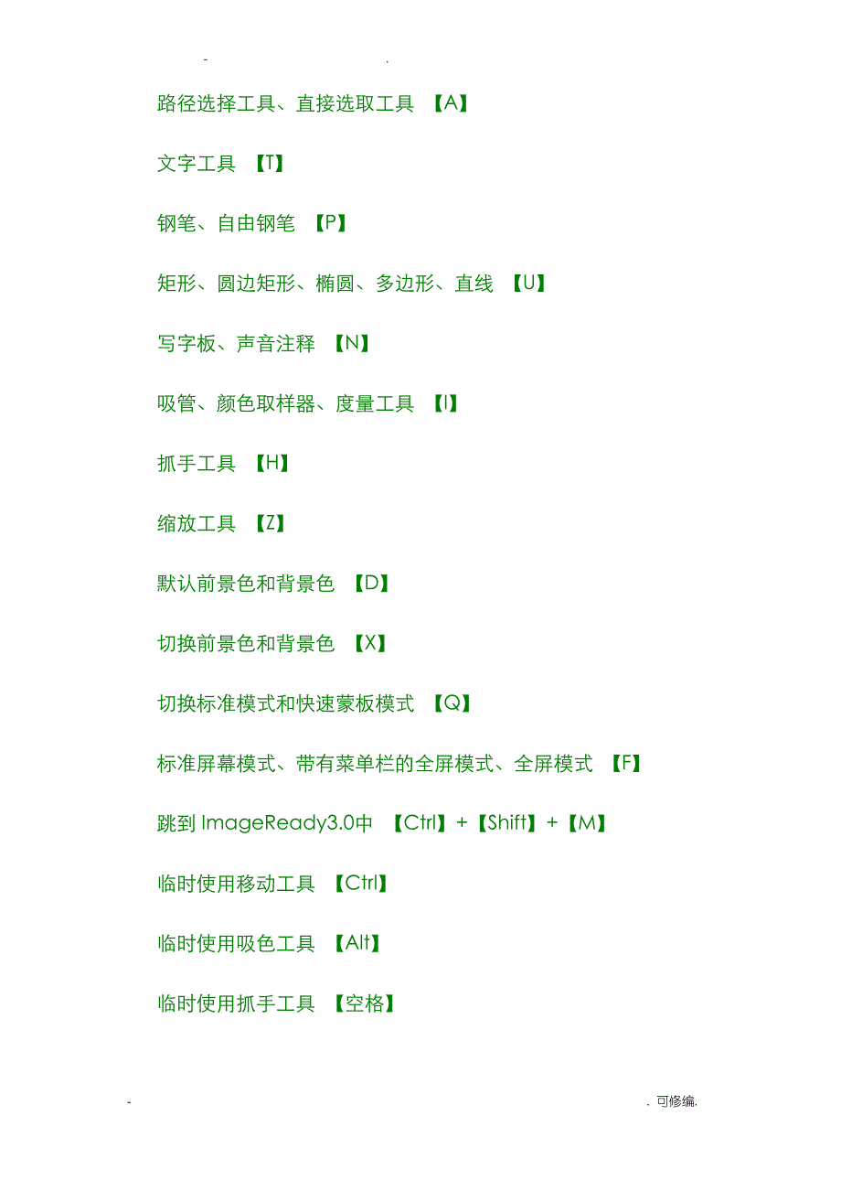 Photoshop快捷键大全_第2页