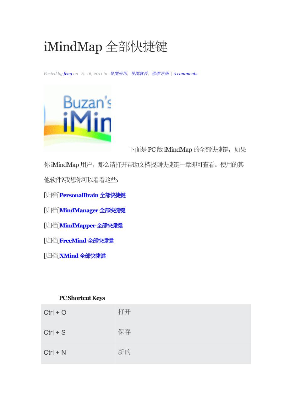 iMindMap全部快捷键_第1页