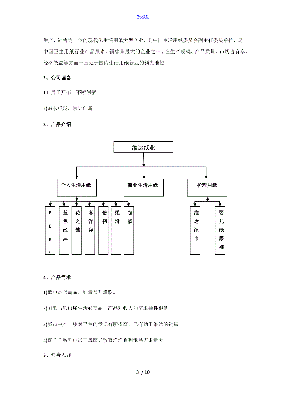 维达纸业销售计划清单书_第3页