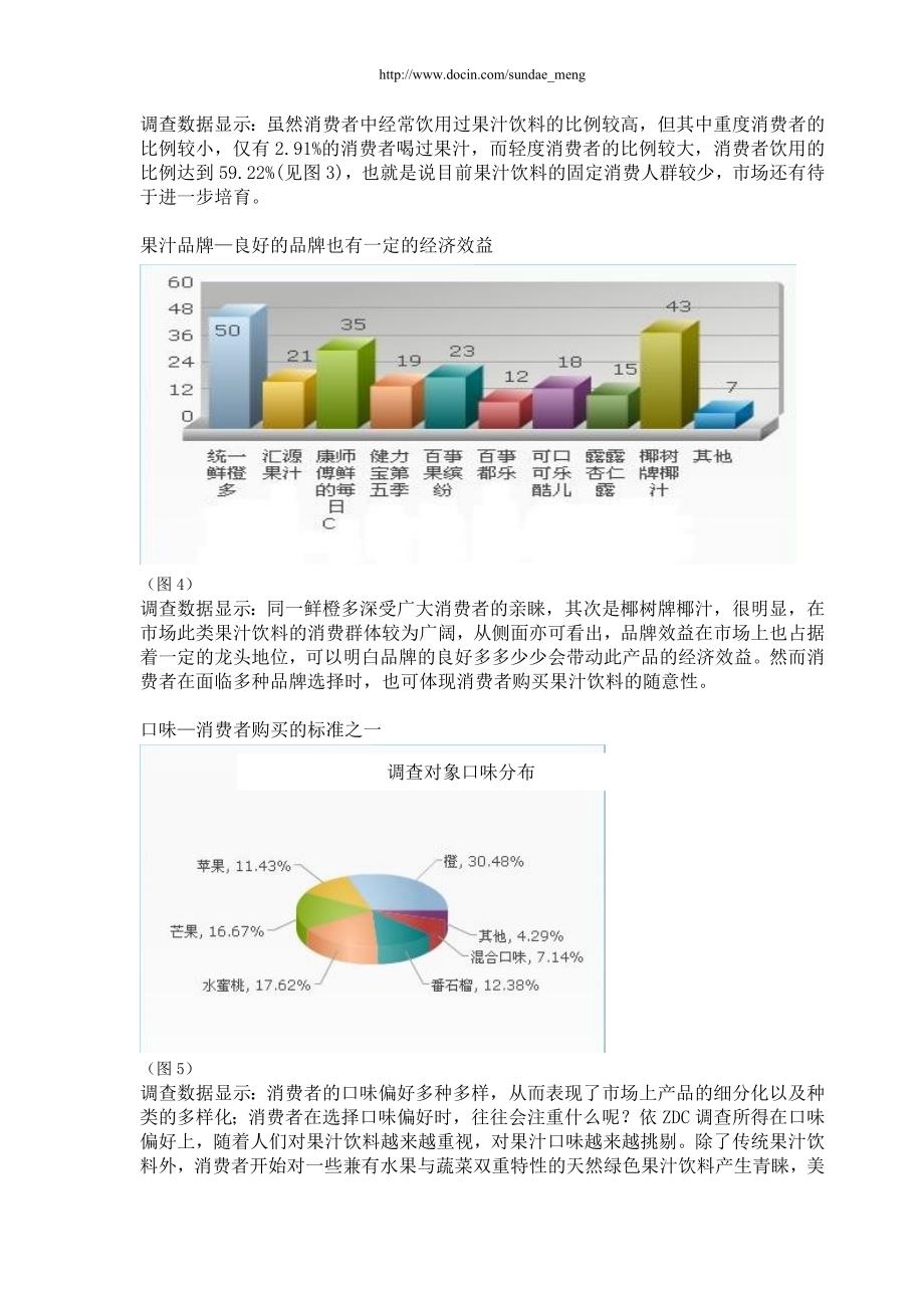 调查报告关于果汁饮料的市场调查报告WORD档P_第5页