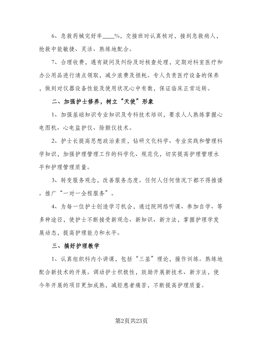 2023年护士个人工作计划2023年护士工作计划参考模板（6篇）.doc_第2页