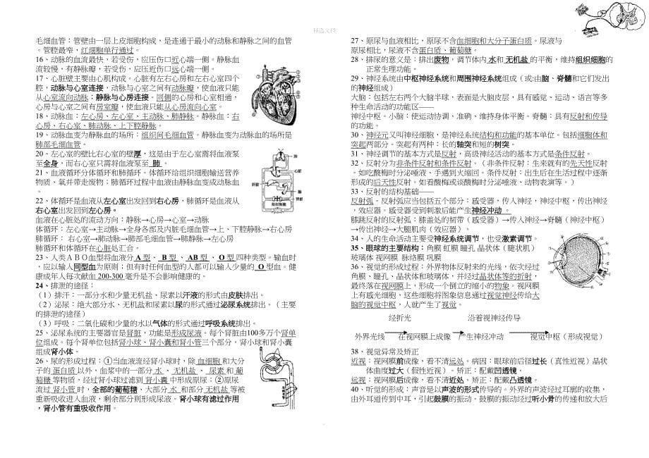 生物中考复习必背知识点全部(DOC 9页)_第5页